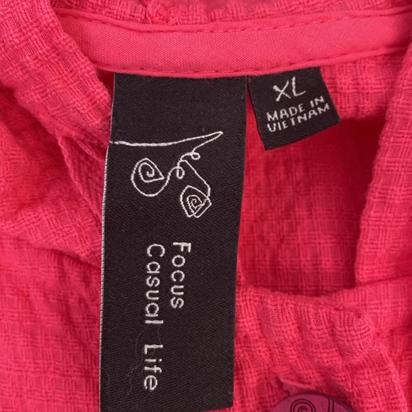 Focus Casual Life Cotton Button Front top XL - Picture 9 of 11